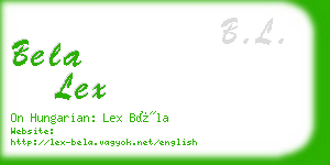 bela lex business card